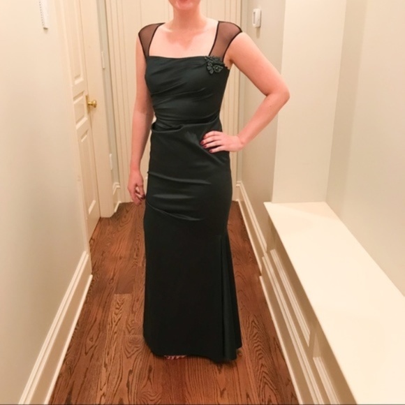 David Meister Dresses & Skirts - David Meister Emerald Embellished Formal Gown